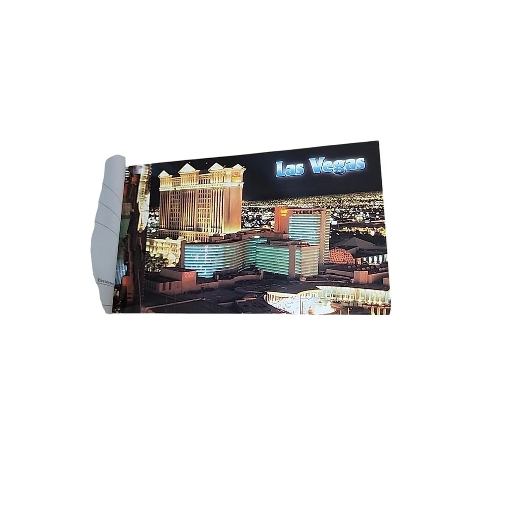 Las Vegas New York Postcard‎ Book Bonus 40 Views City Skyline Souvenir
